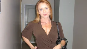 Janet Mason fucking in the bedroom with her tits