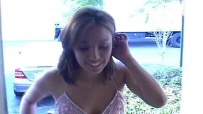 Brunette Jasmine Byrne fucking in the bed with her petite