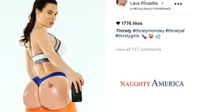 Lana Rhoades fucking in the gym with her blue eyes vr porn